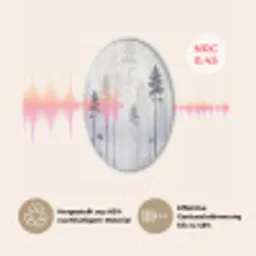 Bos - Bomen - Mist - Natuur - Illustratie - Grijs Akoestische PET Vilt - Rond klein -USP_DE