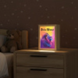 Leeuw - Verf- Kleuren - Dier Light Box met kabel (Kinderlampje) klein -sfeer1_kind