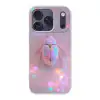 Kever - Metallic - Lichteffect - Roze Telefoonhoesje iPhone 17 Pro klein -3d