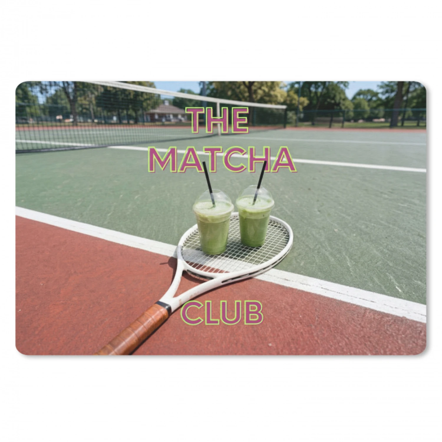 Matcha Club - Tennis - Matcha muismat rubber klein -3d