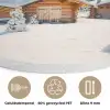 Winter - Huisje - Bergen - Uitzicht - Sneeuw Akoestische PET Vilt - Rond klein -closeup_NL