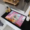 Pink - City - Bloemen Inductie beschemer met haakjes klein -sfeer1