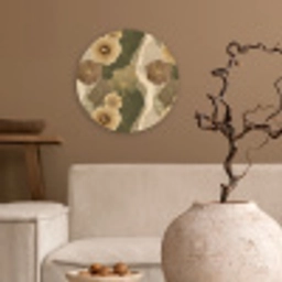 Abstract - Modern - Groen Wandcirkel kunststof plaat 5mm dik klein 188 -sfeer1