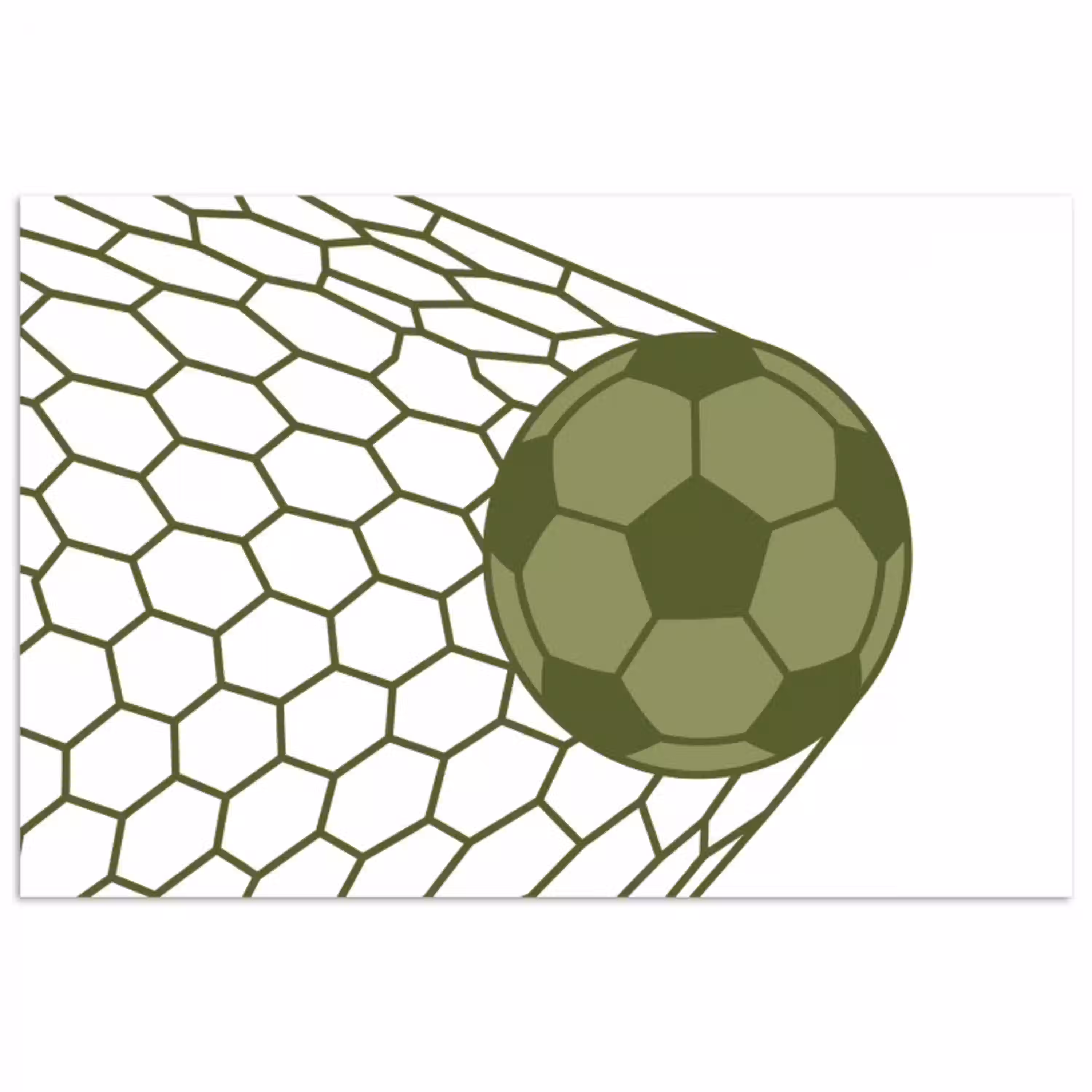 Voetbal - Goal - Sport - Groen poster papier klein -3d