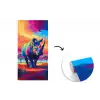 Neushoorn - Zonsondergang - Savanna - Kleurrijk fotobehang vinyl groot -3d