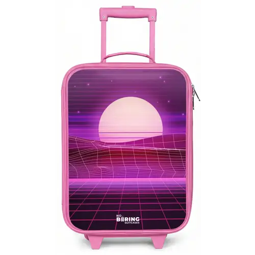 Rasterlandschap met zon Kinderkoffer - Roze klein -zz3dotto