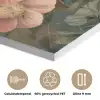 Groene papegaai - Kleurrijke bloemen - Donkere achtergrond PET vilt klein -closeup_NL