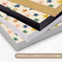 Patroon - Sterren - Kleurrijk Textielframe zwart klein 947 -USP_kleurenNL