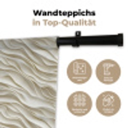 Golven - Wit - Minimalistisch Wandkleed katoen klein 269 -tsfeer2_DE