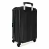 Groene achtergrond met dubbele horizontale strepen NBS - Handbagage koffer - Volwassenen Unisex middel -achterkant