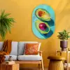Avocado - Groen - Pit - Schaduw Wandcirkel Ovaal Glas middel -sfeer4