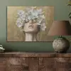 Gezicht - Bloemen - Goud - Abstract PET vilt klein -sfeer2