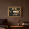 Lichtjes - Champagne - Dienblad - Glazen Light Box met batterij (Wandlamp) middel -sfeer4