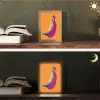 Felle kleuren - Banaan - popart Light Box met kabel (Tafellamp) klein -sfeer3