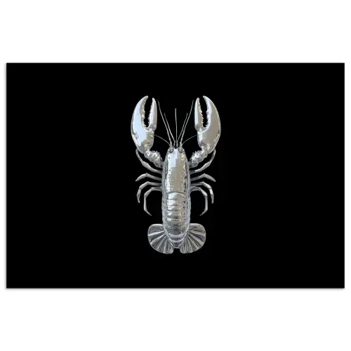 Kreeft - Zilver - Metallic - Luxe poster papier klein -3d