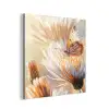 Vlinder - Bloem - Oranje aluminium wit klein -3d