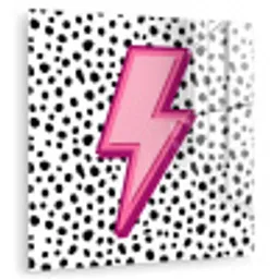 Bliksem - Roze - Stippen plexiglas 5mm klein -zzzproduct_nieuw