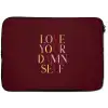 Love your damn self - Kleurrijk - Bordeaux laptophoes neopreen klein -zkaufland3dotto