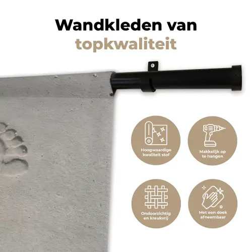 Voeten - Afdrukken - Zand Wandkleed katoen klein -sfeer2