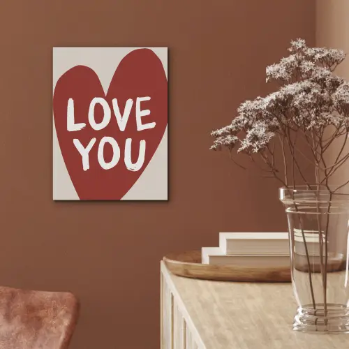 Loveyou - Hart - Rood PET vilt klein -sfeer4