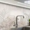 Bladeren - Beige - Botanisch - Vintage keuken achterwand 2 middel -zzzz3d_schuin