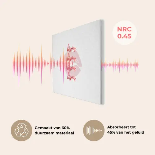 Bisous - Lip - Wit - Rood PET vilt klein -USP_NL