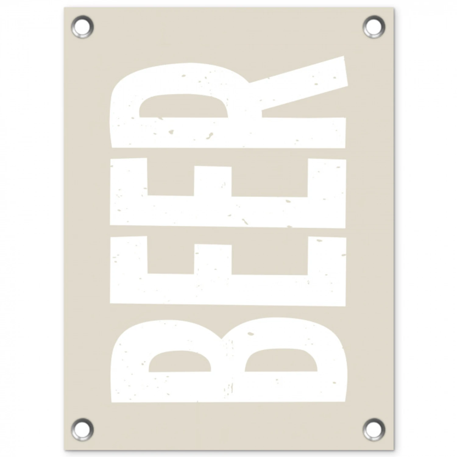 Beer - Japandi - Beige - Decoratie tuinposter los doek klein -3d