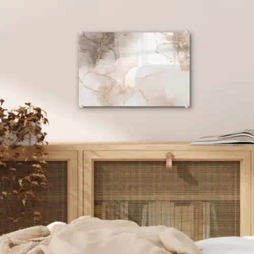 Marmer - Bruin - Gouden plexiglas 5mm klein -sfeer4