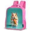 Hamster - Wortel - Dier Kinderrugzak - Roze middel -schuin