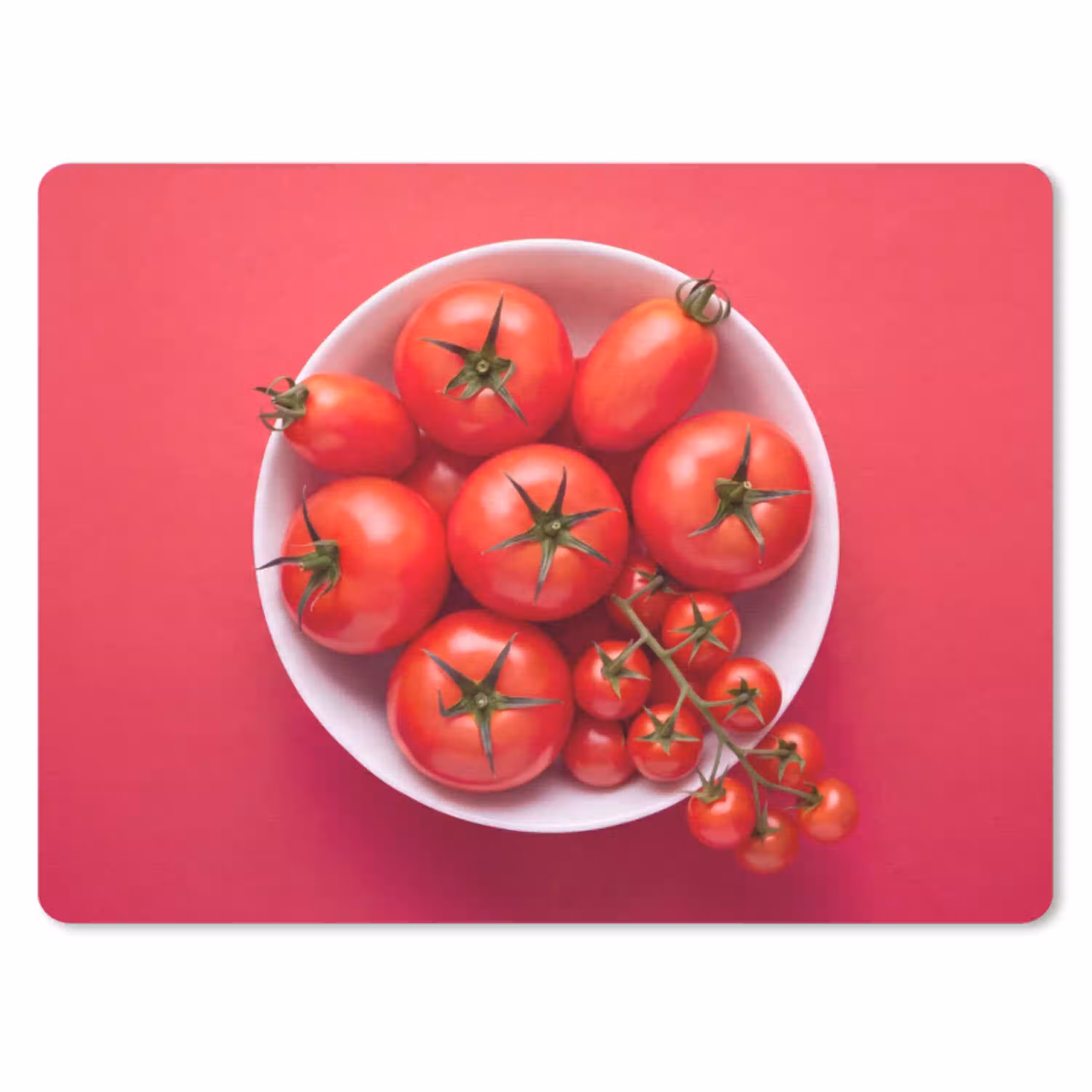 Eten - Kom - Rood muismat rubber klein -3d