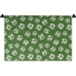 Voetbal - Sport - Groen Wandkleed katoen klein 269 -zz3d