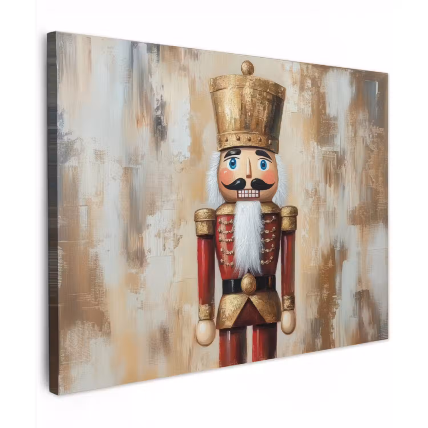 Canvas schilderij - Kerst - Poppetje - Abstract
