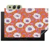Bloemen - Grafisch - Oranje Inductie beschemer met haakjes klein 777 -3d