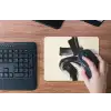 Strepen - Zwart - Abstract muismat rubber klein -toetsenbord