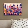 Fantasierijke stad - kleurrijk - Zon canvas 2cm klein -sfeer3