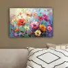 Bloemen - Kleurrijk - Waterverf - Natuur - Zomer canvas 2cm klein -sfeer3