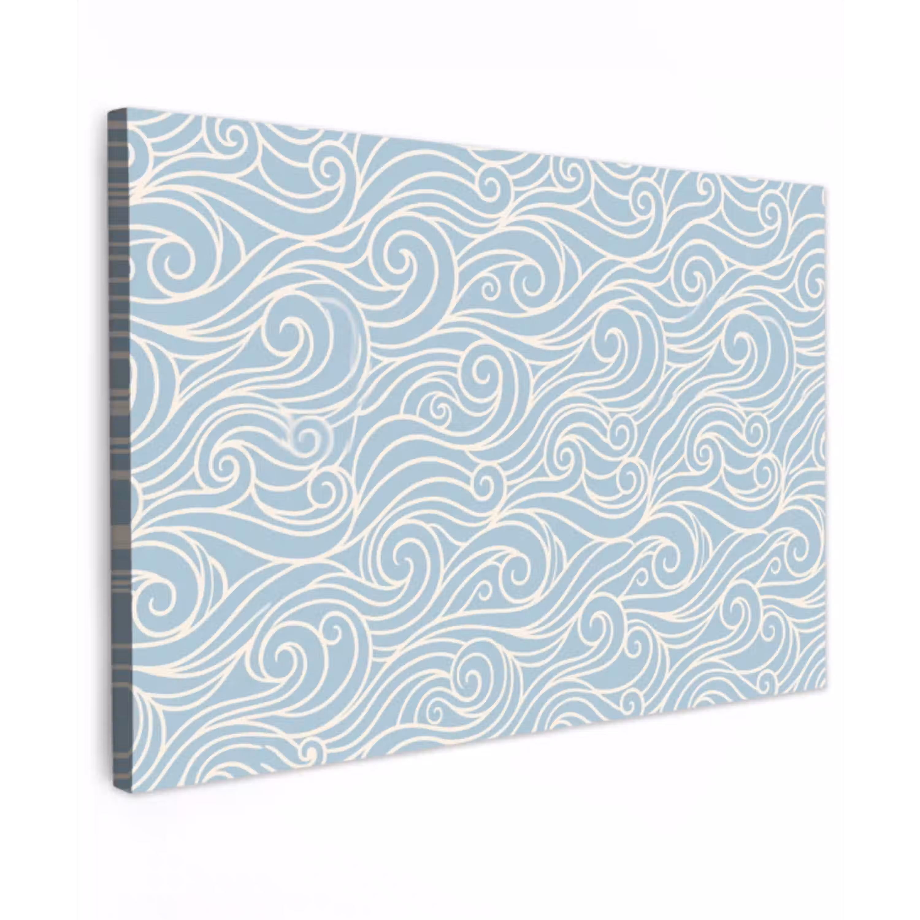 Golf - Abstract - Natuur - Modern - Blauw Tuinposter op houten frame 2 cm dik klein -3d
