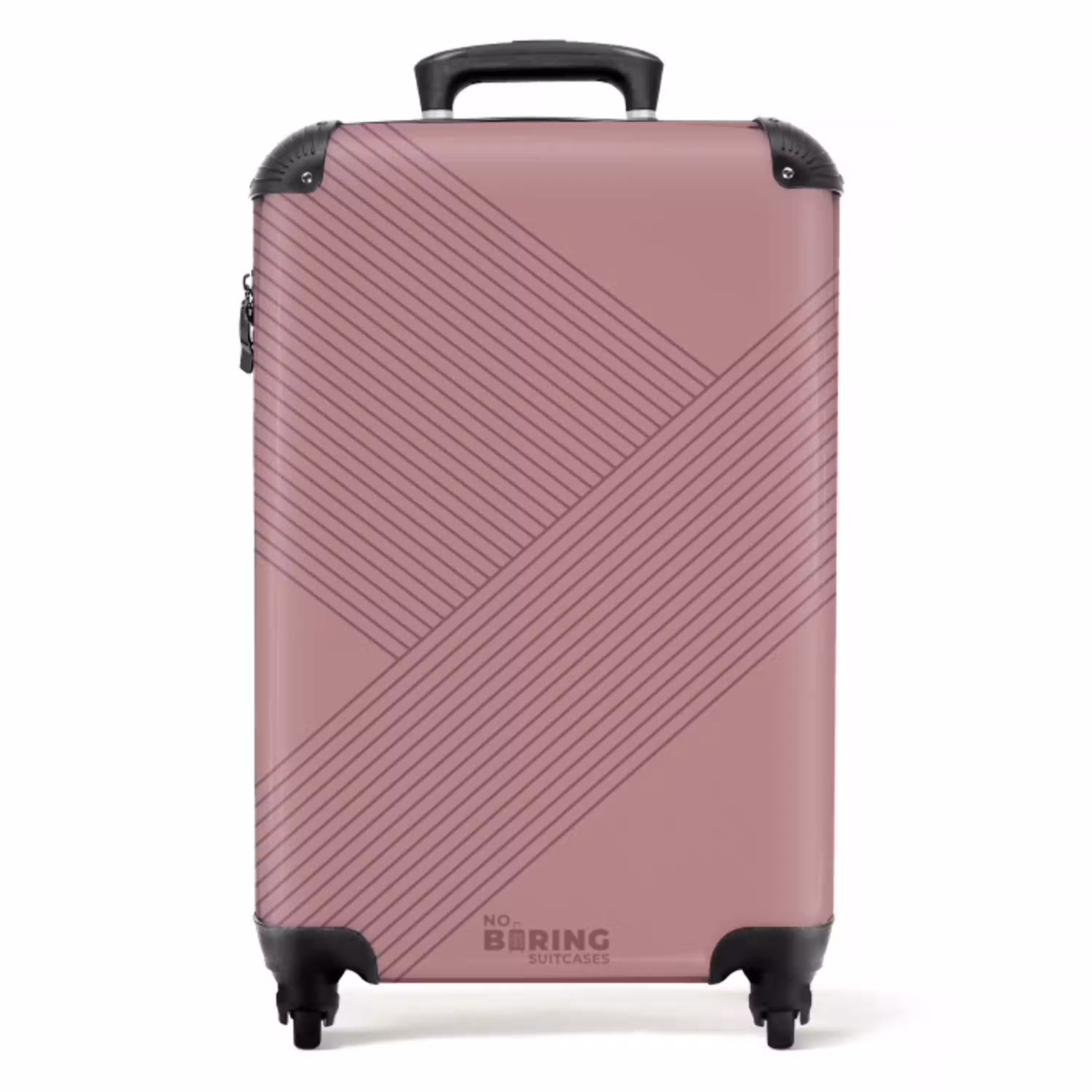 Minimal - Kruisende lijnen op rozenhout NBS - Handbagage koffer - Unisex middel -productfoto_recht