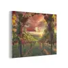 Wijngaard - Druiven - Zonsondergang PET vilt klein -3d