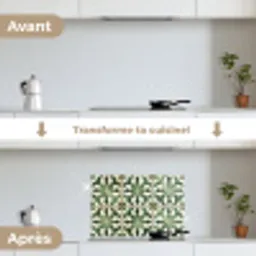 Interieur - Keramiek - Decoratie - Spaans keuken achterwand spatscherm klein -voor_na_FR