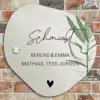 Lichtbeige met plant - Sierlijk Naambord Organisch middel -sfeer10