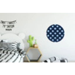 Klassiek - Dots - Blauw Wandcirkel aluminium klein 190 -kinderkamer
