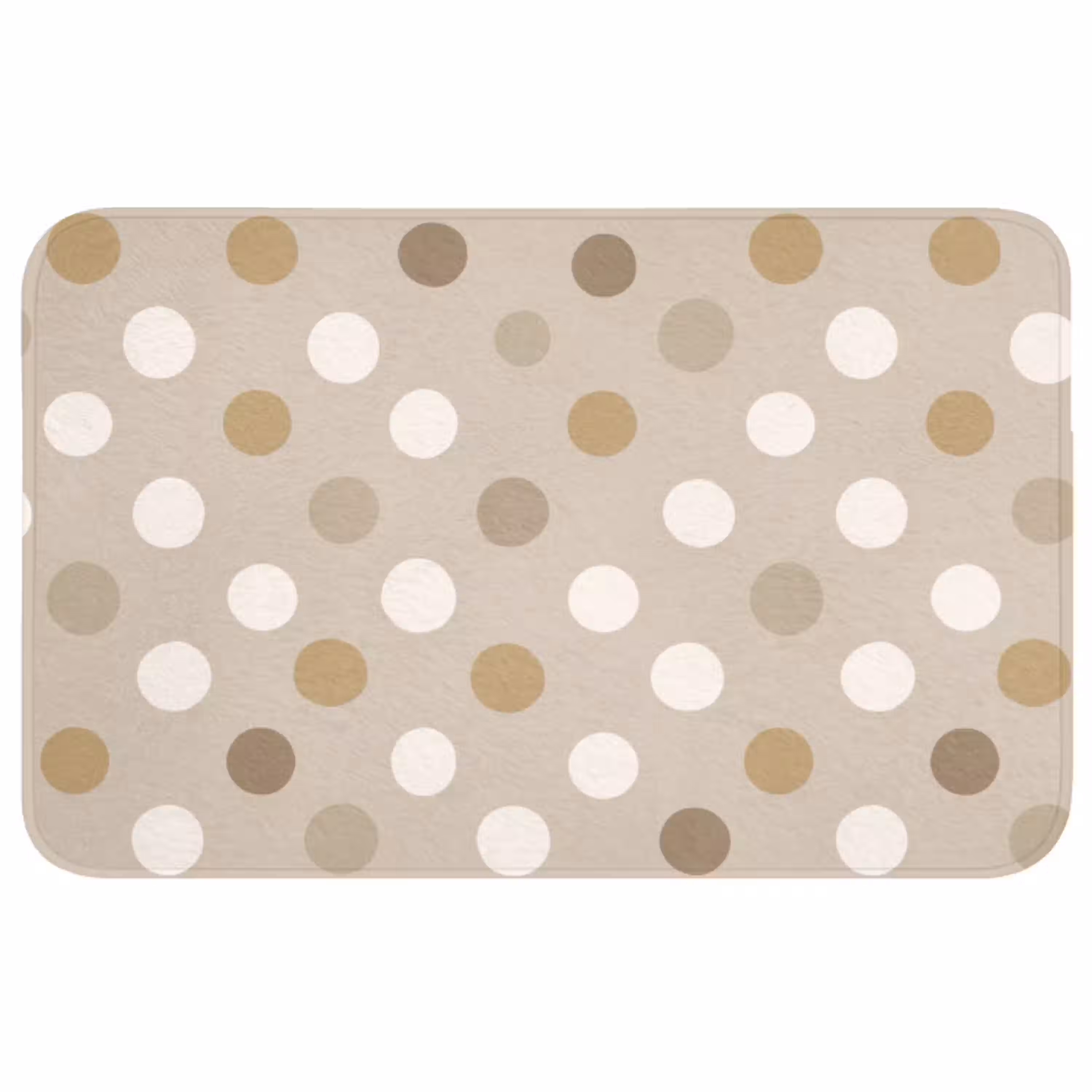 Polka - Dots - Beige Badmat middel 997 -3d