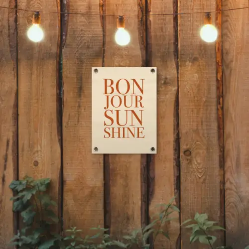 Oranje - Quote - Sun tuinposter los doek klein -sfeer1