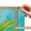 Bladeren - Groen - Schilderij - Abstract Light Box met batterij (Wandlamp) middel -USP_websiteprintNL