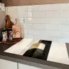 Geometrische - Vormen - Wit Inductie beschermer vinyl 3mm klein -sfeer3
