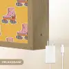 Geel - Rolschaatsen - Patroon Light Box met batterij (Wandlamp) middel 907 -USP_websiteoplaadbaarNL