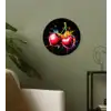 Kersen - Fruit - Graffiti - Verf - Abstract - Modern - Kleurrijk Wandcirkel plexiglas klein -sfeer3