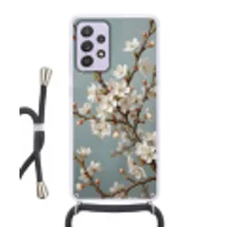Botanisch - Stilleven - Blauw Hoesje Samsung Galaxy A52 5G met koord klein -3d