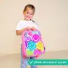Kleurrijke glimlachexplosie op wit canvas Kinderrugzak - Roze middel -sfeer1_FR